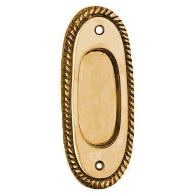 5 Inch Solid Brass Georgian Roped Cup Pull (Polished Brass Finish)