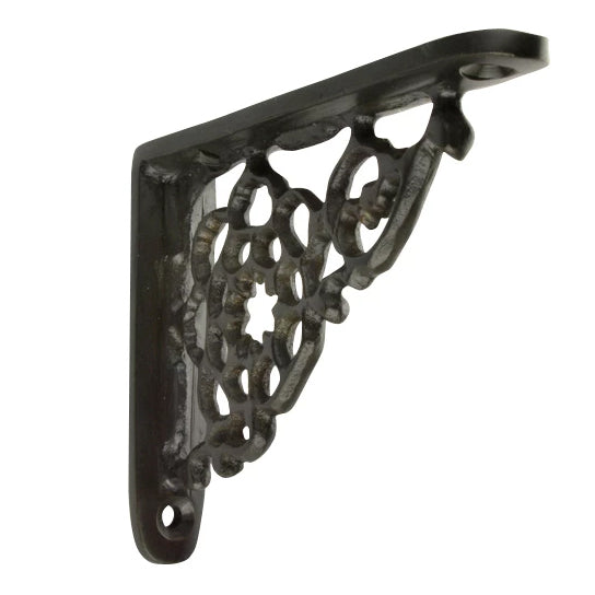 4 Inch Solid Brass Star Shape Shelf Bracket (Oil Rubbed Bronze Finish) COPPER MOUNTAIN HARDWARE