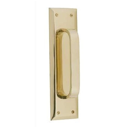 COPPER MOUNTAIN HARDWARE 10 Inch Quaker Style Door Pull Plate (Polished Brass)