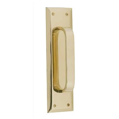 10 Inch Quaker Style Door Pull Plate (Polished Brass)