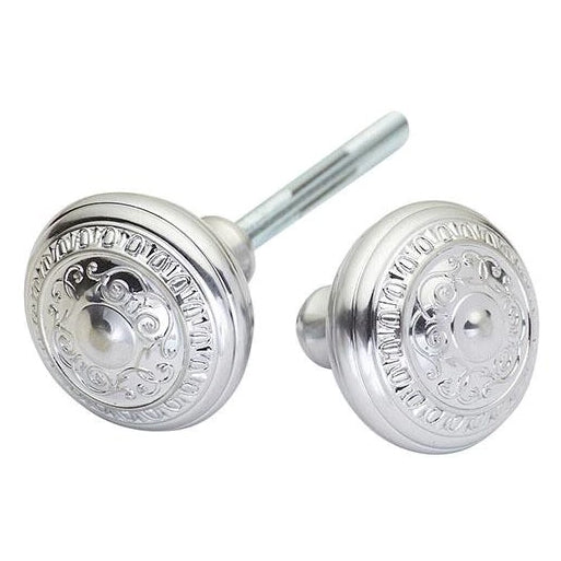 Traditional Egg and Dart Spare Door Knob Set (Brushed Nickel)