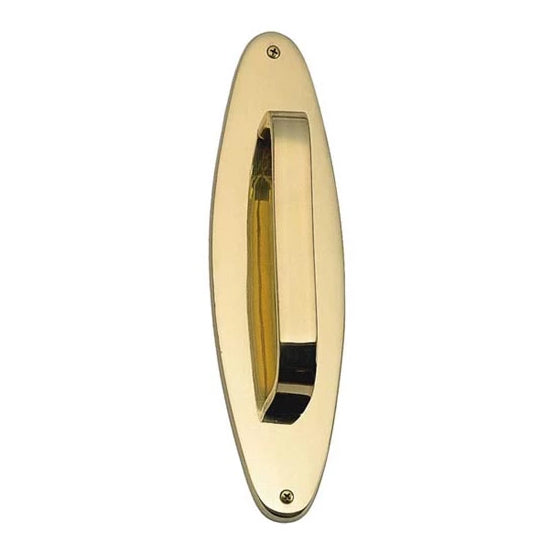 COPPER MOUNTAIN HARDWARE 11 Inch Traditional Oval Door Pull (Polished Brass Finish)