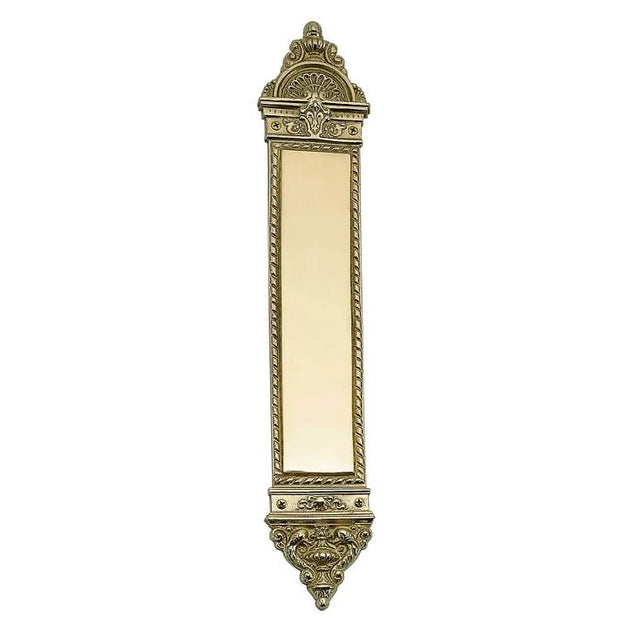 COPPER MOUNTAIN HARDWARE 16 Inch Solid Brass L'Enfant Style Solid Brass Push Plate (Polished Brass Finish)