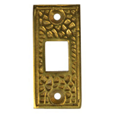 COPPER MOUNTAIN HARDWARE Solid Brass Craftsman Pocket Door Strike Plate (Polished Brass Finish)