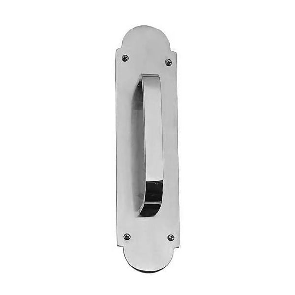 12 Inch Traditional Door Pull & Plate (Polished Chrome Finish)