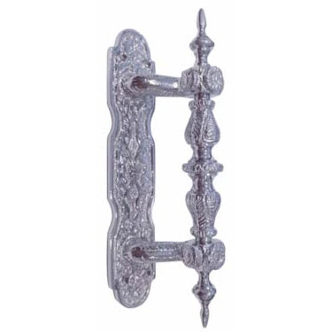 6 1/4 Inch Solid Brass Victorian Style Handle Pull (Polished Chrome Finish)