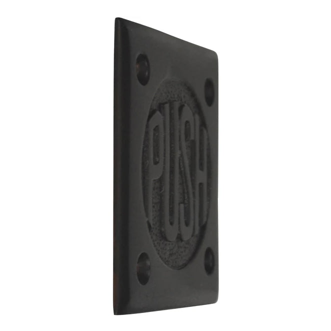 COPPER MOUNTAIN HARDWARE 2 3/4 Inch Brass Classic American "PUSH" Plate (Oil Rubbed Bronze)