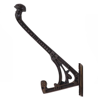 6 Inch Ornate Brass Hat and Coat Hook (Oil Rubbed Bronze Finish)