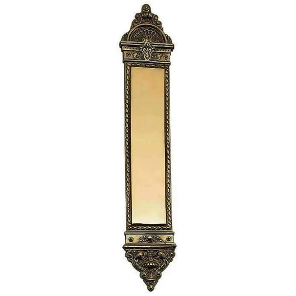 COPPER MOUNTAIN HARDWARE 16 Inch Solid Brass L'Enfant Style Solid Brass Push Plate (Antique Brass Finish)