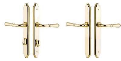 Solid Brass Concord Style Stretto Passage Turino Lever Entryway Set (Polished Brass Finish)