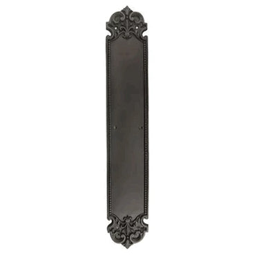 COPPER MOUNTAIN HARDWARE 18 Inch Fleur De Lis Style Door Push Plate (Oil Rubbed Bronze Finish)