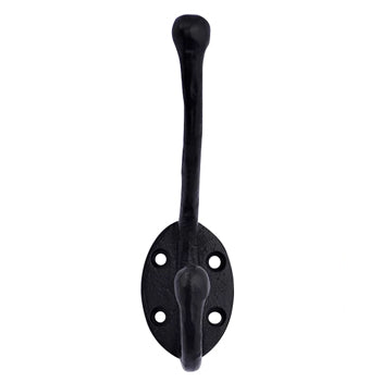 Traditional Solid Iron Coat Hook (Matte Black Finish) COPPER MOUNTAIN HARDWARE