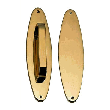 11 Inch Traditional Oval Style Door Push and Pull Plate Set (Antique Brass Finish)
