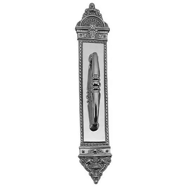 COPPER MOUNTAIN HARDWARE Solid Brass 16 1/4 Inch Victorian Door Pull (Polished Chrome Finish)