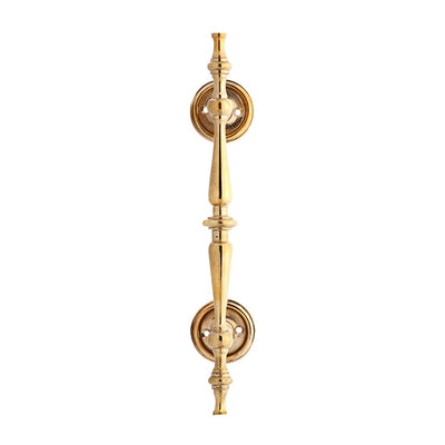 9 1/2 Inch Solid Brass Traditional Door Pull (Polished Brass Finish)