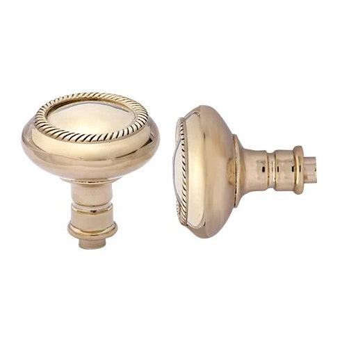 Solid Brass Georgian Roped Spare Door Knob Set (Polished Brass) COPPER MOUNTAIN HARDWARE