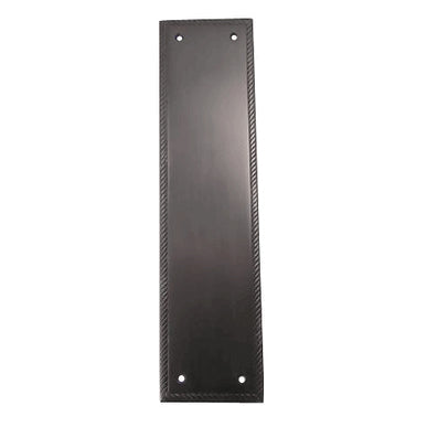 11 1/2 Inch Georgian Roped Style Door Push Plate (Oil Rubbed Bronze Finish)