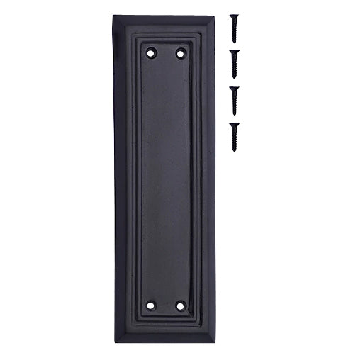 COPPER MOUNTAIN HARDWARE 8 1/4 Inch Solid Brass Victorian Style Push Plate (Oil Rubbed Bronze Finish)