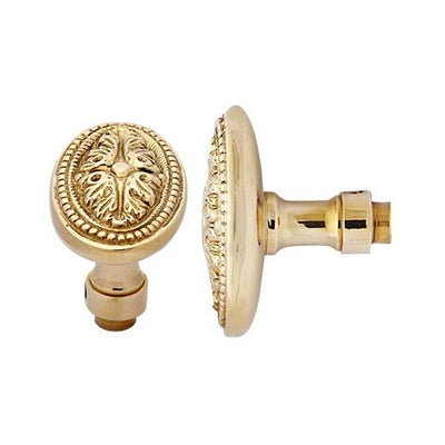 Solid Brass Avalon Oval Spare Door Knob Set (Polished Brass)