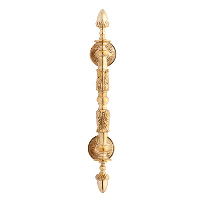 COPPER MOUNTAIN HARDWARE 8 Inch Solid Brass French Empire Door Pull (Polished Brass Finish)