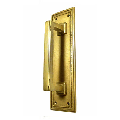 10 Inch Solid Brass Classic Style Pull Plate (Antique Brass Finish)