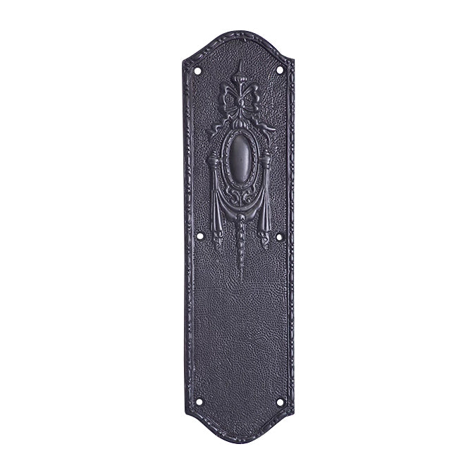 COPPER MOUNTAIN HARDWARE 11 Inch Ribbon & Bow Solid Brass Push Plate (Oil Rubbed Bronze Finish)