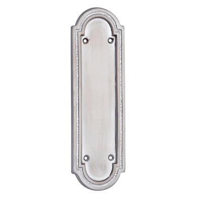 COPPER MOUNTAIN HARDWARE 8 3/8 Inch Solid Brass Georgian Style Push Plate (Polished Chrome Finish)