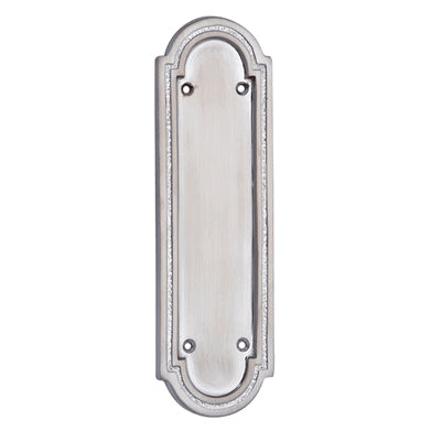 8 3/8 Inch Solid Brass Georgian Style Push Plate (Polished Chrome Finish)