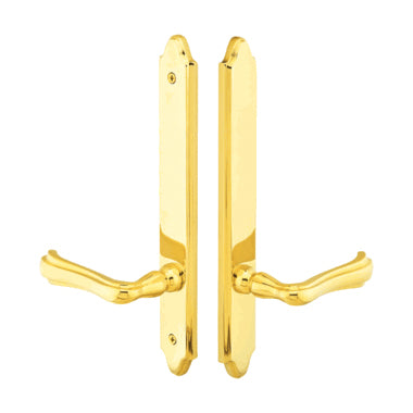 Solid Brass Concord Style Dummy Pair Multi Point Lock Trim (Polished Brass Finish) EMTEK