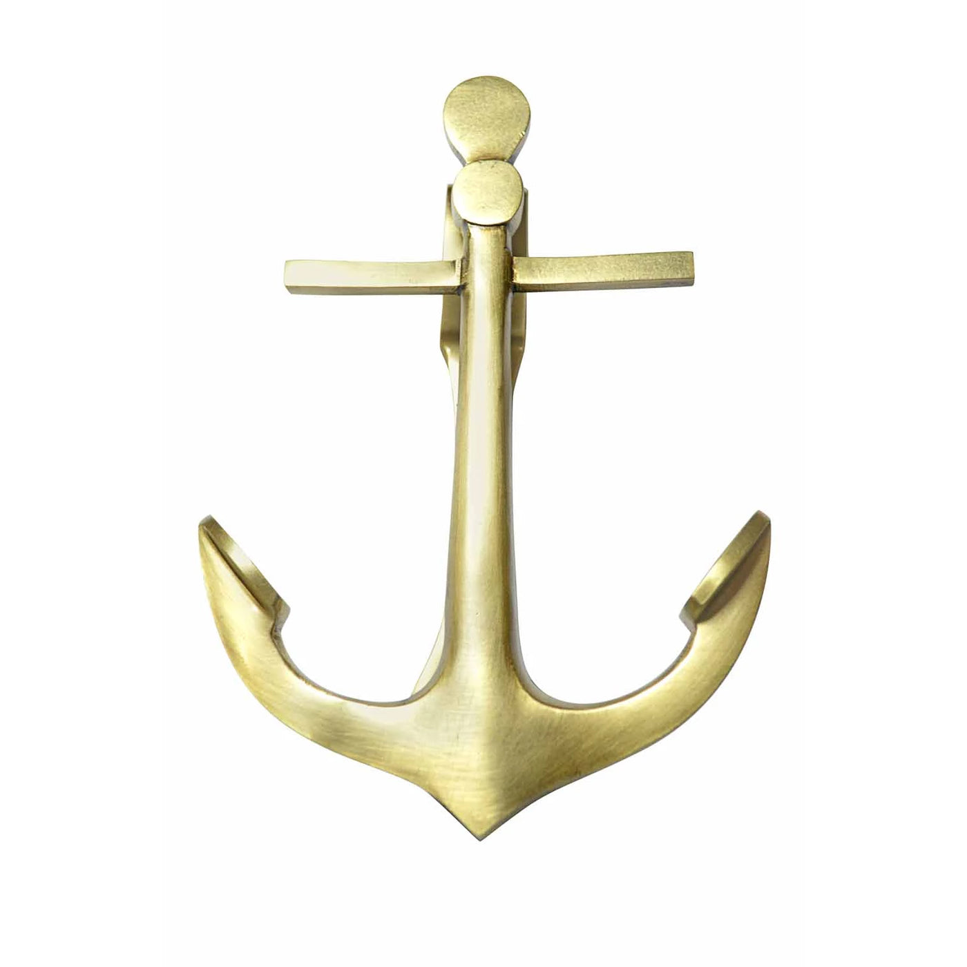 5 3/4 Inch Nautical Anchor Door Knocker (Antique Brass Finish)