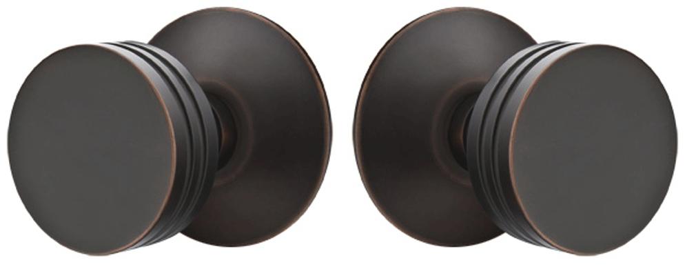 Solid Brass Bern Door Knob Set With Modern Rosette (Several Finishes)