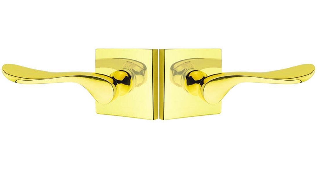 Emtek Solid Brass Luzern Lever With Square Rosette (Several Finishes)