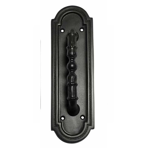 COPPER MOUNTAIN HARDWARE 8 3/8 Inch Solid Brass Arched Style Push And Pull Plate (Oil Rubbed Bronze Finish)