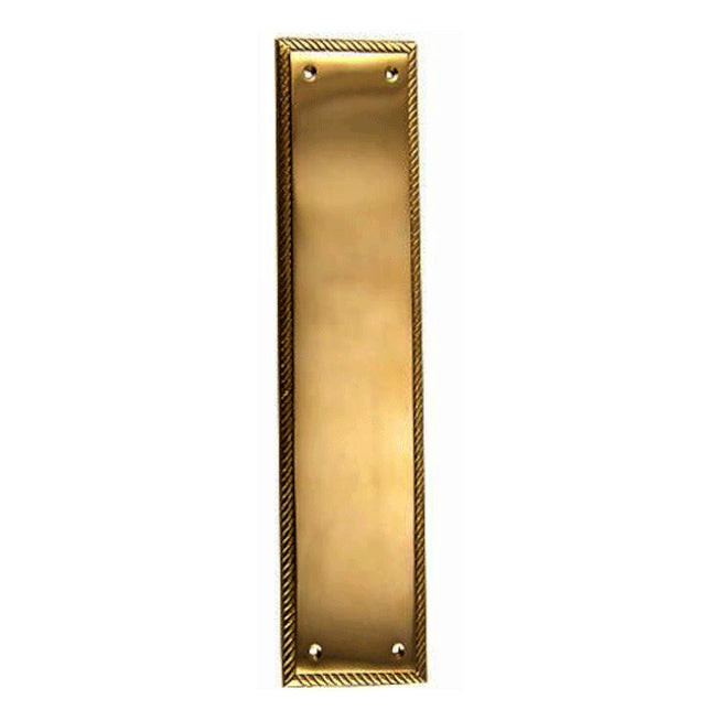 11 1/2 Inch Georgian Roped Style Door Pull and Push Plate (Antique Brass Finish)