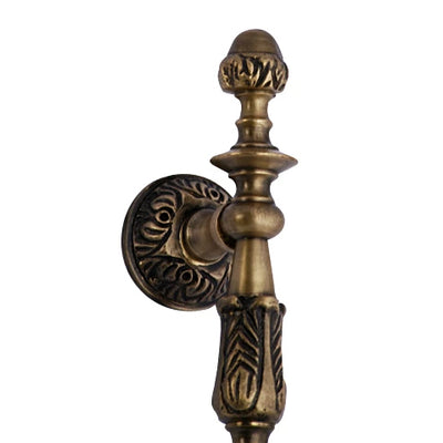 8 Inch Solid Brass French Empire Door Pull (Antique Brass Finish)