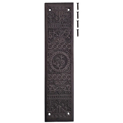 11 1/4 Inch Eastlake Solid Brass Push Plate (Oil Rubbed Bronze Finish)