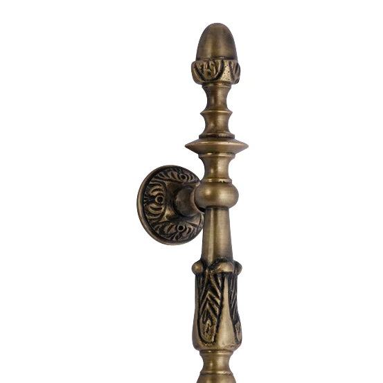 11 3/4 Inch Solid Brass French Empire Door Pull (Antique Brass Finish)