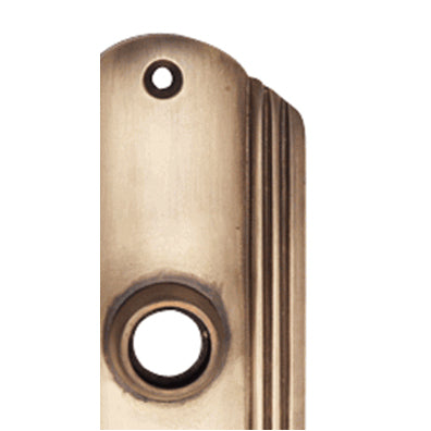 7 Inch Solid Brass Art Deco Door Back Plate (Antique Brass Finish) COPPER MOUNTAIN HARDWARE