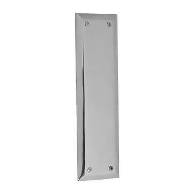 COPPER MOUNTAIN HARDWARE 10 Inch Quaker Style Push Plate (Polished Chrome Finish)