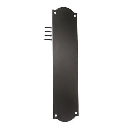 12 Inch Solid Brass Oval Push Plate (Oil Rubbed Bronze Finish)