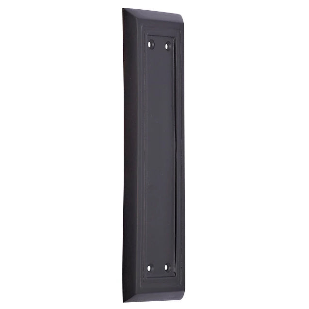 8 1/4 Inch Solid Brass Victorian Style Push Plate (Oil Rubbed Bronze Finish)