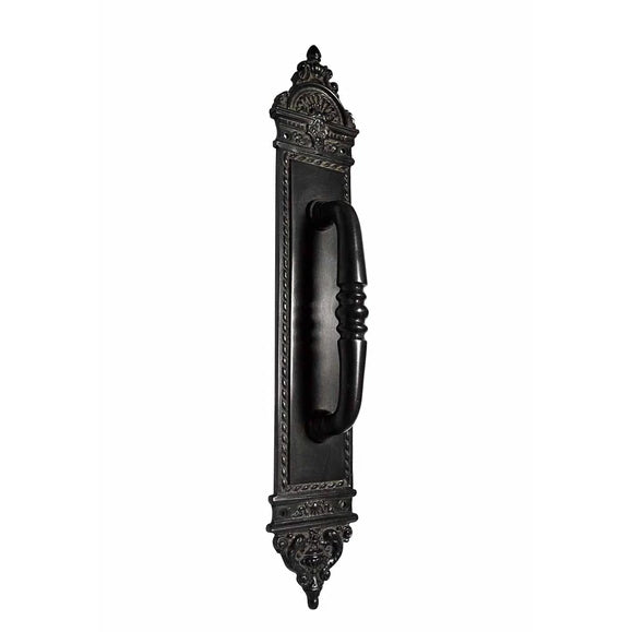 Solid Brass 16 1/4 Inch Victorian Door Pull (Oil Rubbed Bronze Finish)