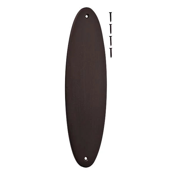 11 Inch Solid Brass Traditional Oval Push Plate (Oil Rubbed Bronze Finish)
