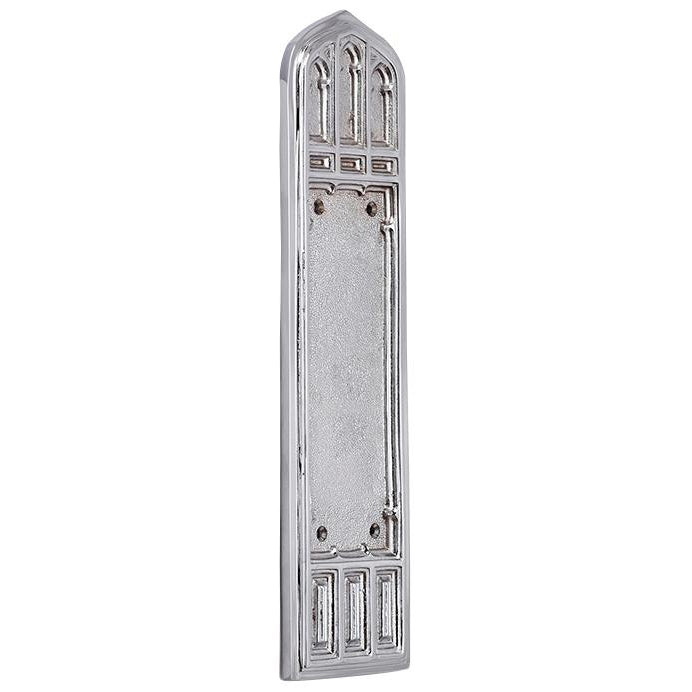 12 1/4 Inch Gothic Push Plate (Polished Chrome Finish) COPPER MOUNTAIN HARDWARE