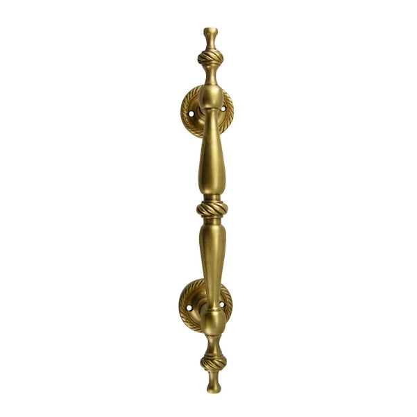 9 1/2 Inch Solid Brass Georgian Style Handle (Antique Brass Finish)
