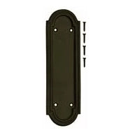 COPPER MOUNTAIN HARDWARE 8 3/8 Inch Solid Brass Rounded Georgian Pattern Push Plate (Oil Rubbed Bronze Finish)