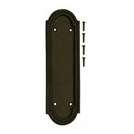 8 3/8 Inch Solid Brass Rounded Georgian Pattern Push Plate (Oil Rubbed Bronze Finish)
