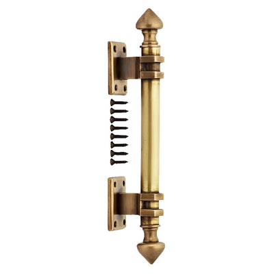 8 Inch Solid Brass Colonial Style Pull (Antique Brass Finish)