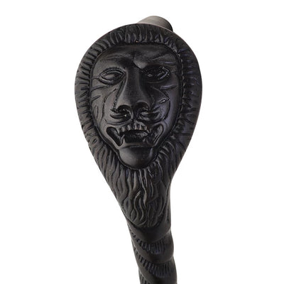 10 Inch Solid Brass Ornate Lion's Head Door Pull (Oil Rubbed Bronze Finish)