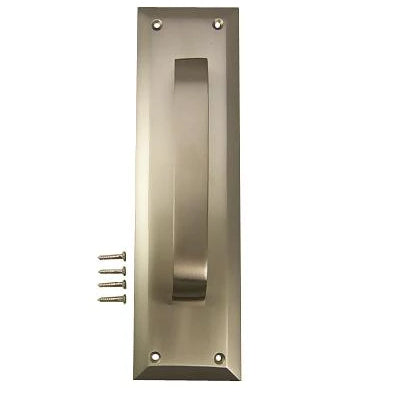 COPPER MOUNTAIN HARDWARE 10 Inch Quaker Style Door Pull Plate (Satin Nickel Finish)